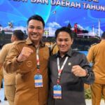 Bupati Luwu Utara bersama Ketua DPRD Luwu Utara saat menghadiri Rakornas di Jakarta